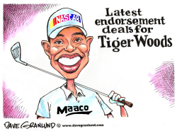  - TIGER WOODS AND DRIVING by Dave Granlund