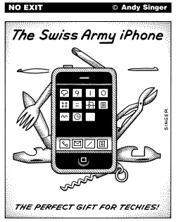 SWISS ARMY IPHONE by Andy Singer