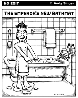 Emperors New Bathmat by Andy Singer