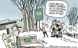 LOCAL CO GUNS AT CSU  by Mike Keefe