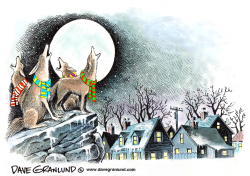 CAROLING COYOTES by Dave Granlund