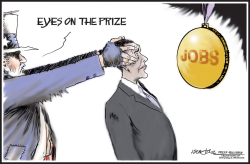 OBAMA KEEP EYES ON THE PRIZE  by J.D. Crowe