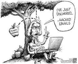 HACKED GLOBAL WARMING EMAILS by Adam Zyglis
