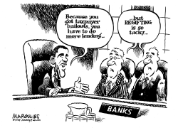 OBAMA AND BANKERS by Jimmy Margulies