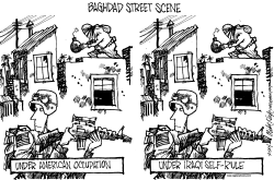 BAGHDAD STREET SCENE by Mike Keefe