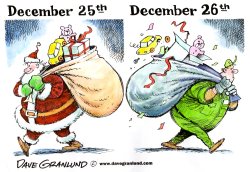 CHRISTMAS BEFORE AND AFTER by Dave Granlund