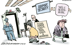 AIRPORT  SECURITY  by Mike Keefe