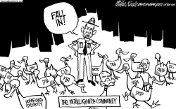 INTELLIGENCE COMMUNITY  by Mike Keefe