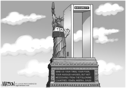 STATUE OF LIBERTY SECURITY CHECKPOINT by R.J. Matson
