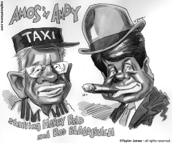 HARRY REID AND ROD BLAGOJEVICH by Taylor Jones