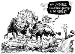 VULTURES IN HAITI by Daryl Cagle