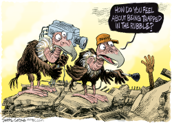 VULTURES IN HAITI  by Daryl Cagle