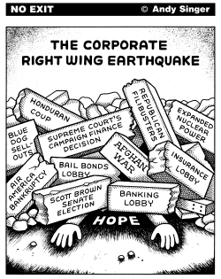 RIGHT WING EARTHQUAKE by Andy Singer