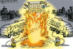 TWO ALARM DEFICIT by Pat Bagley