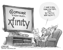 COMCAST NAME CHANGE BW by John Cole