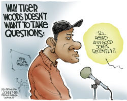TIGER WOODS AND THE PRESS  by John Cole