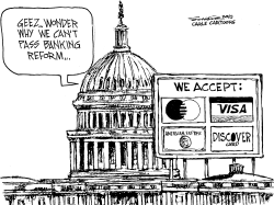 CONGRESS CANT PASS BANKING REFORM by Bill Schorr