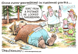 GUNS NOW OK IN NATIONAL PARKS by Dave Granlund
