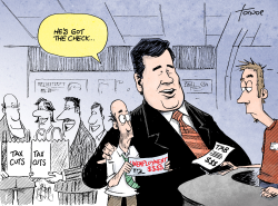 NJ CHRISTIE PAYS FOR TAX CUTS WITH UNEMPLOYMENT by Rob Tornoe