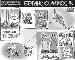 SPRING OLYMPICS BW by John Cole