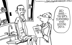 OBAMA CHECKUP  by Mike Keefe