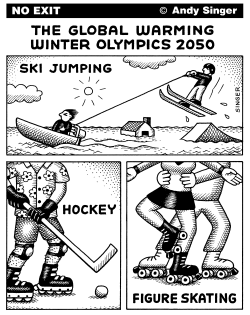 GLOBAL WARMING WINTER OLYMPICS 2050 by Andy Singer
