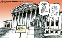 SECOND AMENDMENT CASE  by Mike Keefe