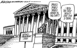 SECOND AMENDMENT CASE by Mike Keefe