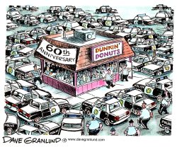 DUNKIN' DONUTS 60TH ANNIVERSARY by Dave Granlund