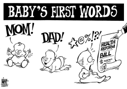 BABYS FIRST WORDS, B/W by Randy Bish