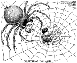 CHINA AND SEARCHING THE WEB by Adam Zyglis