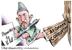 KARZAI AND AFGHAN CORRUPTION by Dave Granlund