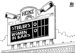 STEELERS TROUBLE, B/W by Randy Bish