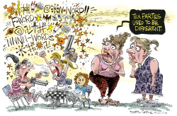 TEA PARTIES  by Daryl Cagle