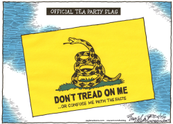 TEA PARTY FLAG  by Bob Englehart