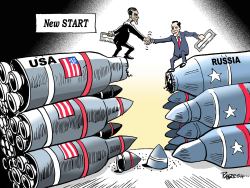 USA,RUSSIA CUT ARMS  by Paresh Nath