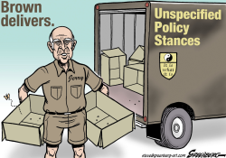 JERRY BROWN DELIVERS -CALIF by Steve Greenberg
