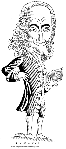 VOLTAIRE / CARICATURE by Osmani Simanca