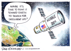 HUBBLE TELESCOPE 20TH  by Dave Granlund