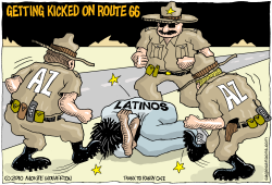 GETTING KICKED ON ROUTE 66  by Monte Wolverton