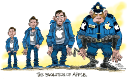THE EVOLUTION OF APPLE COMPUTER  by Daryl Cagle