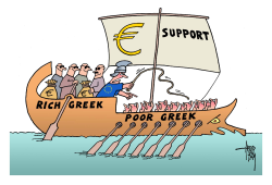 POOR AND RICH GREEKS by Arend Van Dam