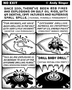 OFFSHORE OIL RIG SPILLS by Andy Singer