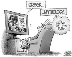 GREEK MYTHOLOGY BW by John Cole