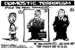 THE TRUE TERRORISTS by Milt Priggee