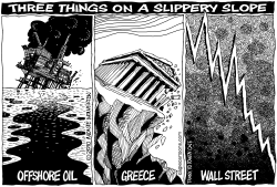 THREE THINGS ON A SLIPPERY SLOPE by Monte Wolverton