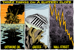 THREE THINGS ON A SLIPPERY SLOPE  by Monte Wolverton