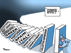 GREEK DOMINO EFFECT by Paresh Nath