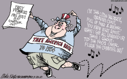 TEA PARTY CLOUT  by Mike Keefe