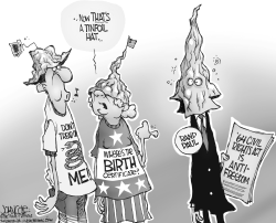 RAND PAUL TINFOIL HAT BW by John Cole